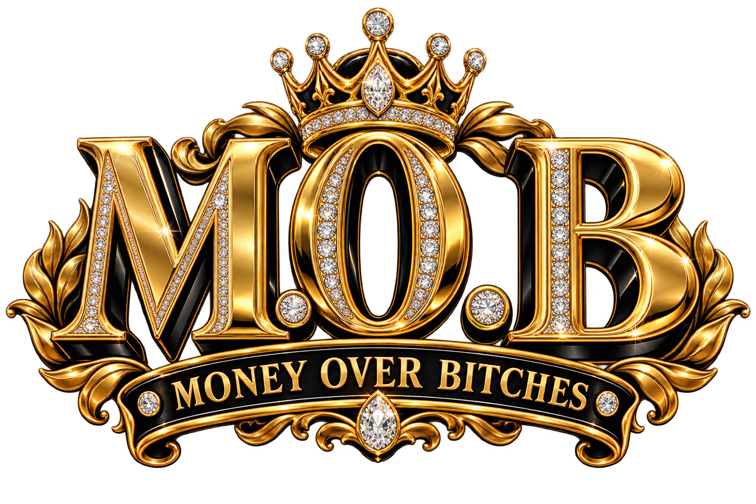M.O.B Money Over Bitches gold crown cover art